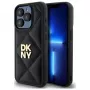 DKNY DKHCP15LPQDSLK cover posteriore Quilted Stack Logo per Apple iPhone 15 Pro 6.1 nero