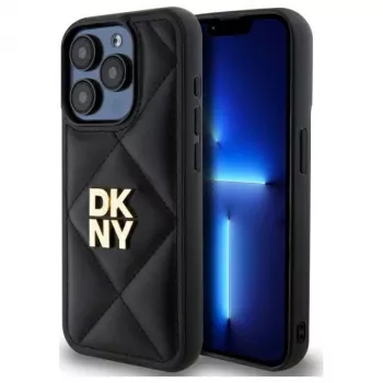 DKNY DKHCP15XPQDSLK cover posteriore Quilted Stack Logo per Apple iPhone 15 Pro Max 6,7 pollici nero
