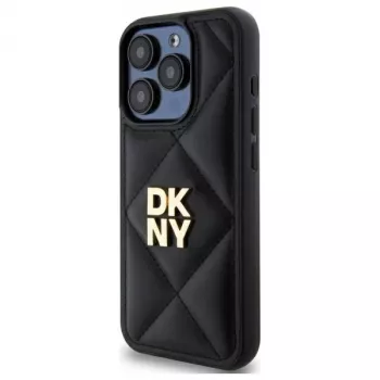 DKNY DKHCP15XPQDSLK cover posteriore Quilted Stack Logo per Apple iPhone 15 Pro Max 6,7 pollici nero
