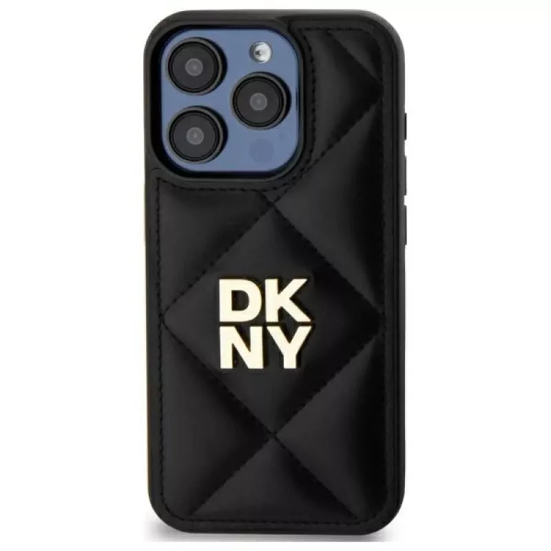 DKNY DKHCP15XPQDSLK cover posteriore Quilted Stack Logo per Apple iPhone 15 Pro Max 6,7 pollici nero