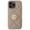 DKNY DKHCP14LPQDSLE cover posteriore Quilted Stack Logo per iPhone 14 Pro 6,1 pollici - beige