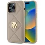DKNY DKHCP14XPQDSLE cover Quilted Stack Logo per iPhone 14 Pro Max 6,7 pollici - beige