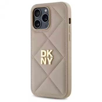 DKNY DKHCP14XPQDSLE cover Quilted Stack Logo per iPhone 14 Pro Max 6,7 pollici - beige
