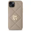 DKNY DKHCP15MPQDSLE cover posteriore Quilted Stack Logo per iPhone 15 Plus - beige