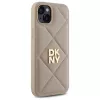 DKNY DKHCP15MPQDSLE cover posteriore Quilted Stack Logo per iPhone 15 Plus - beige