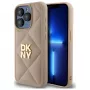 DKNY DKHCP15XPQDSLE cover posteriore Quilted Stack Logo per Apple iPhone 15 Pro Max 6,7 pollici beige