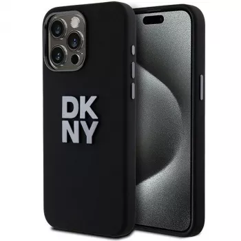 DKNY DKHCP15LSMCBSK Custodia rigida in silicone liquido per Apple iPhone 15 Pro 6,1