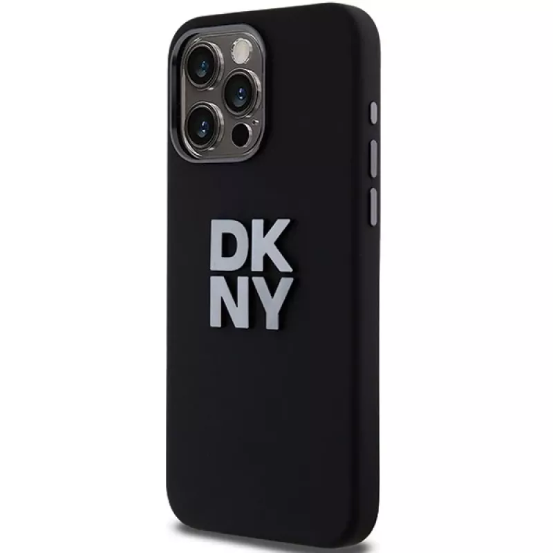 DKNY DKHCP15LSMCBSK Custodia rigida in silicone liquido per Apple iPhone 15 Pro 6,1