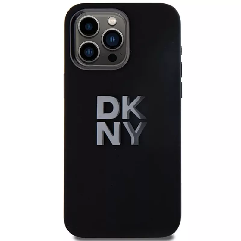 DKNY DKHCP15LSMCBSK Custodia rigida in silicone liquido per Apple iPhone 15 Pro 6,1