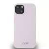 DKNY DKHMP14SSMCHLP Custodia rigida Liquid Silicone con logo in metallo MagSafe per iPhone 13/14/15 6,1