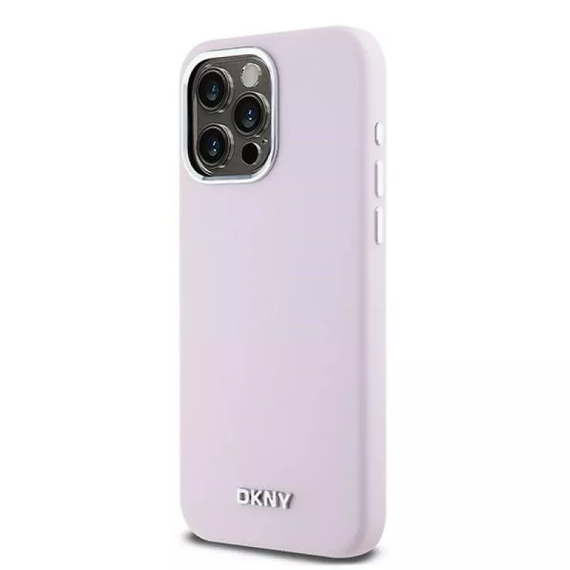 DKNY DKHMP15XSMCHLP Custodia rigida Liquid Silicone con MagSafe per Apple iPhone 15 Pro Max 6,7
