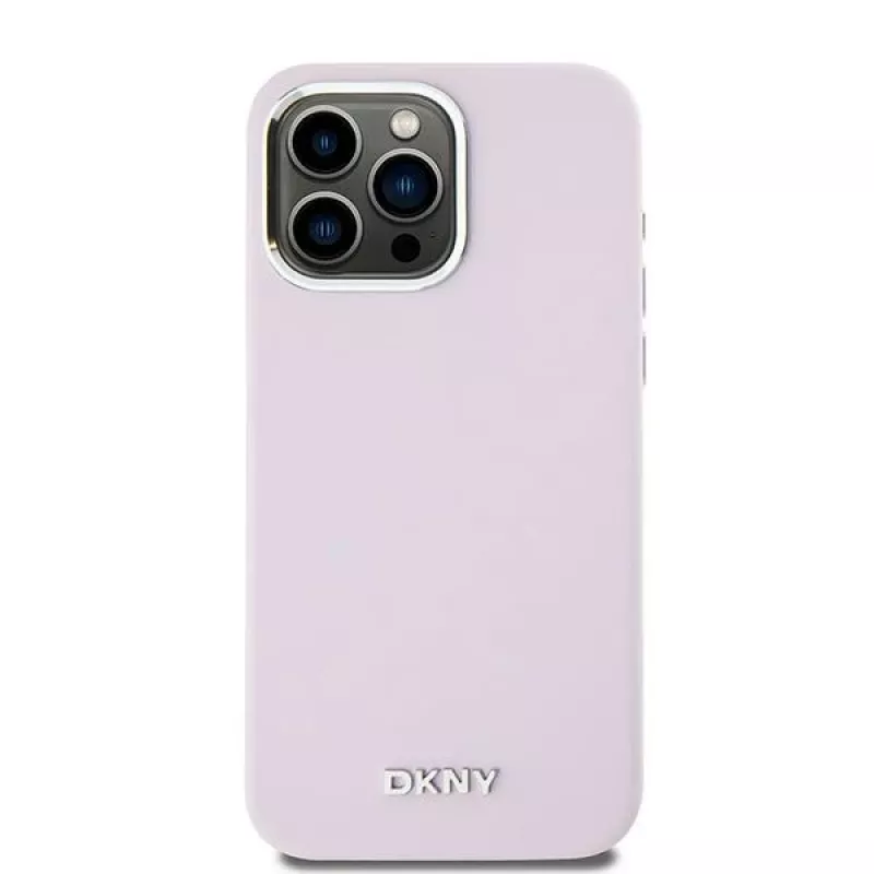 DKNY DKHMP15XSMCHLP Custodia rigida Liquid Silicone con MagSafe per Apple iPhone 15 Pro Max 6,7