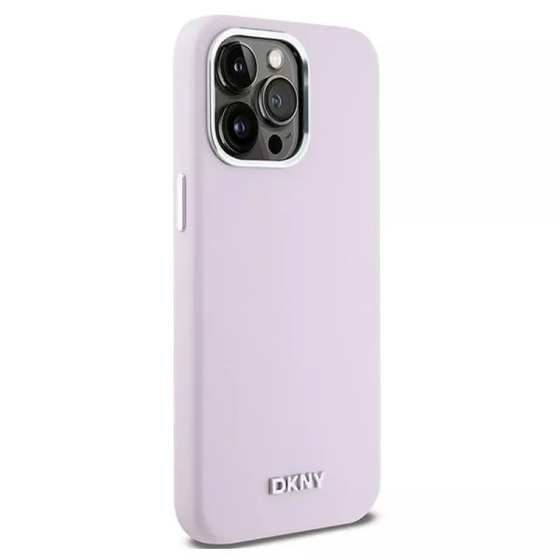 DKNY DKHMP15XSMCHLP Custodia rigida Liquid Silicone con MagSafe per Apple iPhone 15 Pro Max 6,7