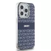 DKNY DKHMP15LHRHSEB Custodia rigida iPhone 15 Pro 6.1 blu IML Mono & Stripe MagSafe