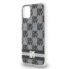 DKNY DKHMN61HCPTSK Custodia rigida per Apple iPhone 11 / XR 6,1 inch - nero con motivo Checkered Mono e strisce stampate, compatibile MagSafe