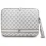 DKNY Custodia per laptop DKCS16PVSHLE 16 beige con motivo a scacchi e strisce stampate