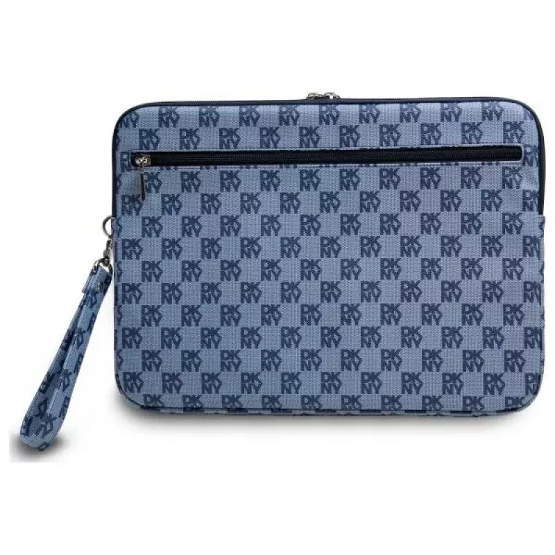 DKNY Sleeve DKCS14PVSHLB 14 inch blu motivo checkered con strisce stampate custodia per laptop