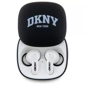 DKNY DKTWS3DNYAK Auricolari Bluetooth TWS in-ear con custodia di ricarica, finitura gommata, nero