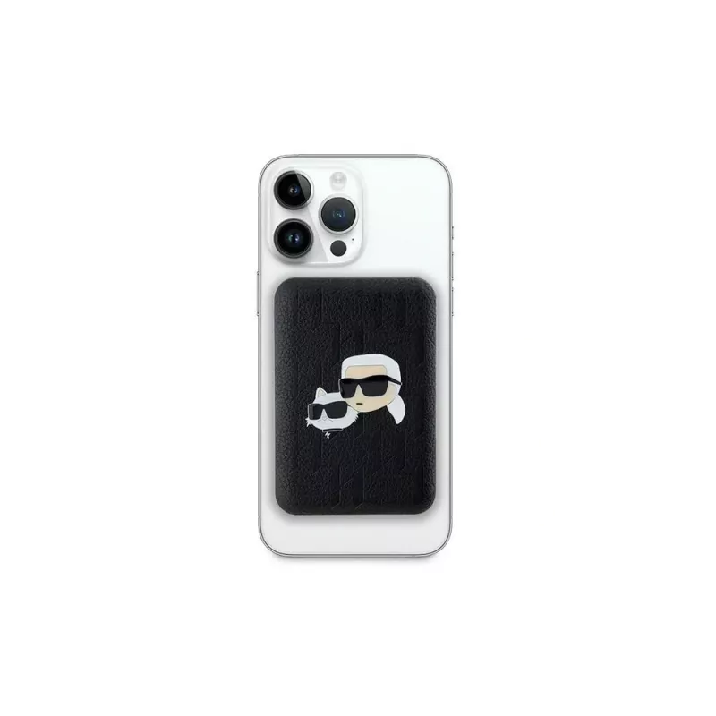 Karl Lagerfeld Power Bank wireless 5000mAh 15W MagSafe nero Karl & Choupette Head Pin KF002166