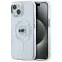KARL LAGERFELD IML Metal Karl Head Custodia MagSafe per Apple iPhone 15 - bianco