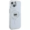 KARL LAGERFELD IML Metal Karl Head Custodia MagSafe per Apple iPhone 15 Plus bianco