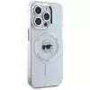KARL LAGERFELD IML Metal Karl Head Custodia MagSafe per Apple iPhone 15 Pro, bianco