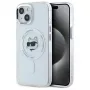 Karl Lagerfeld KLHMP15MHLSCHH Custodia rigida per Apple iPhone 15 Plus 6,7 inch bianco IML Metal Choupette Head MagSafe