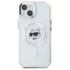 Karl Lagerfeld KLHMP15MHLSCHH Custodia rigida per Apple iPhone 15 Plus 6,7 inch bianco IML Metal Choupette Head MagSafe
