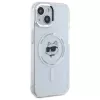 Karl Lagerfeld KLHMP15MHLSCHH Custodia rigida per Apple iPhone 15 Plus 6,7 inch bianco IML Metal Choupette Head MagSafe