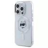 Karl Lagerfeld KLHMP15XHLSCHH Hardcase IML Metal Choupette Head MagSafe per iPhone 15 Pro Max 6,7 inch bianco
