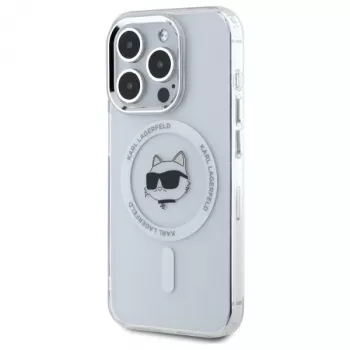 Karl Lagerfeld KLHMP15XHLSCHH Hardcase IML Metal Choupette Head MagSafe per iPhone 15 Pro Max 6,7