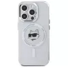 Karl Lagerfeld KLHMP15XHLSCHH Hardcase IML Metal Choupette Head MagSafe per iPhone 15 Pro Max 6,7 inch bianco