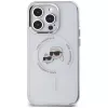 Karl Lagerfeld KLHMP14LHLSKCH iPhone 14 Pro 6.1 Hardcase IML Metal Karl & Choupette Head MagSafe bianco