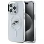 Karl Lagerfeld KLHMP15LHLSKCH iPhone 15 Pro 6.1 Hardcase IML Metal Karl & Choupette Head MagSafe bianco