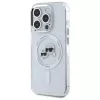 Karl Lagerfeld KLHMP15XHLSKCH Hardcase IML Metal Karl & Choupette Head MagSafe per iPhone 15 Pro Max 6,7 inch bianco