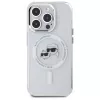Karl Lagerfeld KLHMP15XHLSKCH Hardcase IML Metal Karl & Choupette Head MagSafe per iPhone 15 Pro Max 6,7 inch bianco