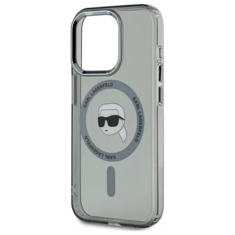 Karl Lagerfeld KLHMP15XHLSKIK Hardcase IML Metal Karl Head MagSafe per iPhone 15 Pro Max 6,7