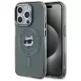 Karl Lagerfeld KLHMP15LHLSCHK iPhone 15 Pro 6.1 Hardcase IML Metal Choupette Head MagSafe nero