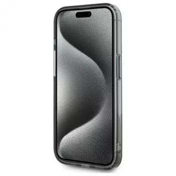 Karl Lagerfeld KLHMP15LHLSCHK iPhone 15 Pro 6.1 Hardcase IML Metal Choupette Head MagSafe nero