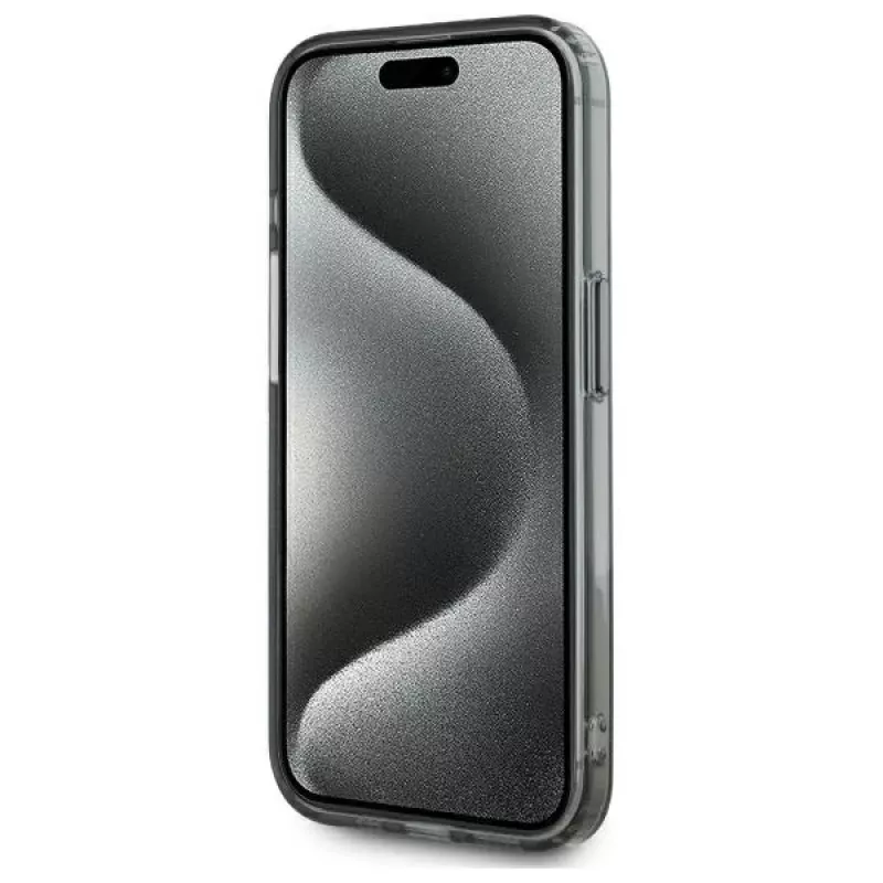 Karl Lagerfeld KLHMP15LHLSCHK iPhone 15 Pro 6.1 Hardcase IML Metal Choupette Head MagSafe nero