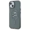 Karl Lagerfeld KLHMP15SHLSKCK Hardcase IML Metal Karl & Choupette Head MagSafe per Apple iPhone 15 6,1 inch nero