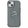 Karl Lagerfeld KLHMP15SHLSKCK Hardcase IML Metal Karl & Choupette Head MagSafe per Apple iPhone 15 6,1 inch nero