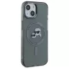Karl Lagerfeld KLHMP15SHLSKCK Hardcase IML Metal Karl & Choupette Head MagSafe per Apple iPhone 15 6,1 inch nero