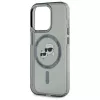 Karl Lagerfeld KLHMP15LHLSKCK Hardcase per iPhone 15 Pro 6,1 inch nero IML Metal Karl & Choupette Head MagSafe