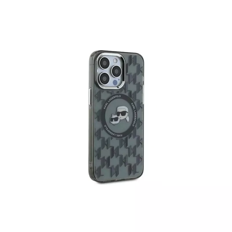 Karl Lagerfeld IML Monogram Karl & Choupette Head Custodia MagSafe per iPhone 15 Pro Max 6,7