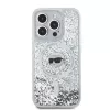 Karl Lagerfeld KLHMP15XLGKISGH iPhone 15 Pro Max 6.7 Hard Case trasparente Liquid Glitter Karl Head MagSafe
