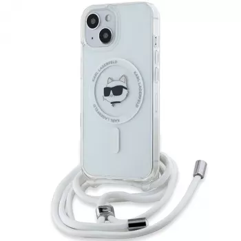 Karl Lagerfeld KLHMP14SHCCHNT iPhone 14 / 13 / 15 6.1 Hardcase trasparente IML Choupette Head & Cord Magsafe