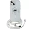 Karl Lagerfeld KLHMP14SHCCHNT iPhone 14 / 13 / 15 6.1 Hardcase trasparente IML Choupette Head & Cord Magsafe