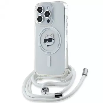 Karl Lagerfeld KLHMP14XHCCHNT iPhone 14 Pro Max 6.7 Hardcase trasparente IML Choupette Head & Cord Magsafe