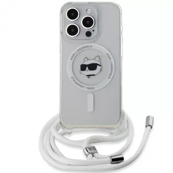Karl Lagerfeld KLHMP14XHCCHNT iPhone 14 Pro Max 6.7 Hardcase trasparente IML Choupette Head & Cord Magsafe